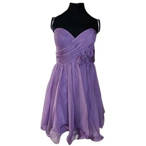 NWT Dancing Queen Prom‎ Strapless Purple Mini Dress Women's Jr Large